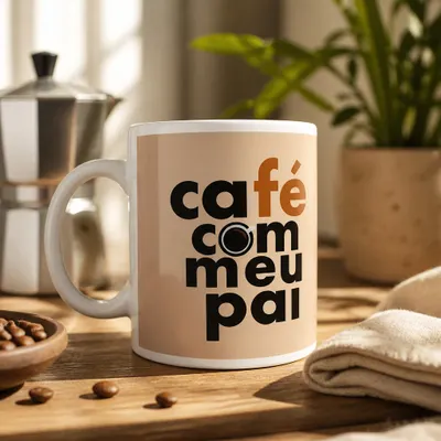 Caneca Café Com Meu Pai