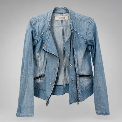 Jaqueta Jeans Tamanho M/G (42) Caedu