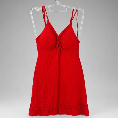 Vestido vermelho com alças de bojo tamanho 38 