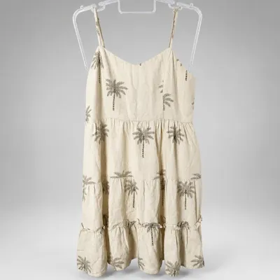 Vestido estampado tamanho M em linho 