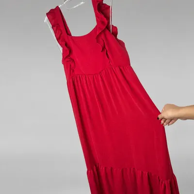 Vestido vermelho longo tamanho GG 