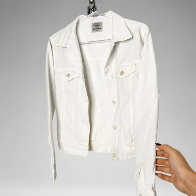 Jaqueta Jeans branca Casual tamanho 40
