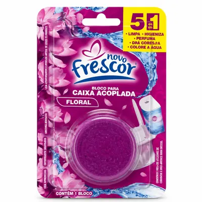 Bloco Para Caixa Acoplada - Floral - Novo Frescor
