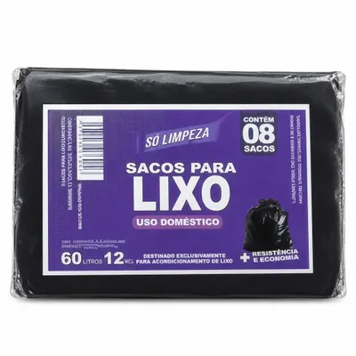 Saco para Lixo 60LT  pc/8 und