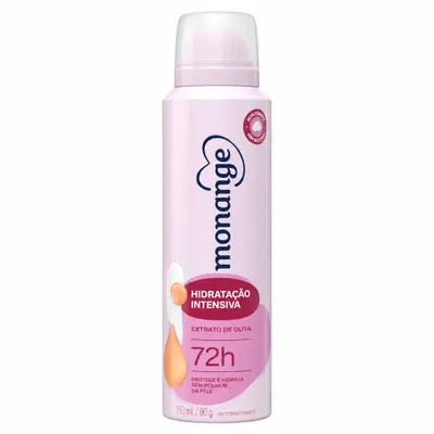 Desodorante Antitranspirante Aerosol Monange 150ml/90g - Hidratação Intensiva