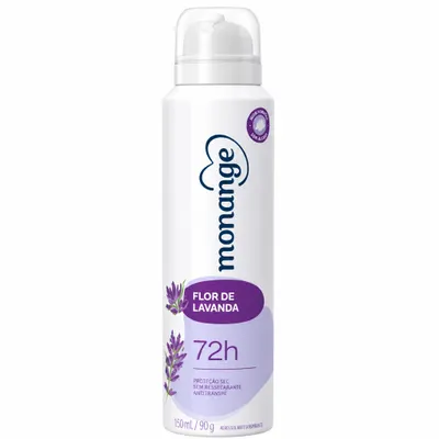 Desodorante Antitranspirante Aerosol Monange 150ml/90g - Flor de Lavanda