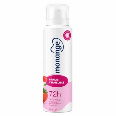 Desodorante Antitranspirante Aerosol Monange 150ml/90g -Frutas Vermelhas
