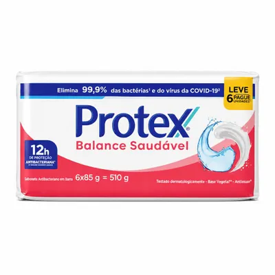 Kit Sabonete Antibacteriano Protex 85g Balance Saudável– 6 Unidades