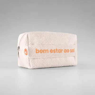 Necessaire bem estar ao sol Natura - forro impermeável e tecido atoalhado externo