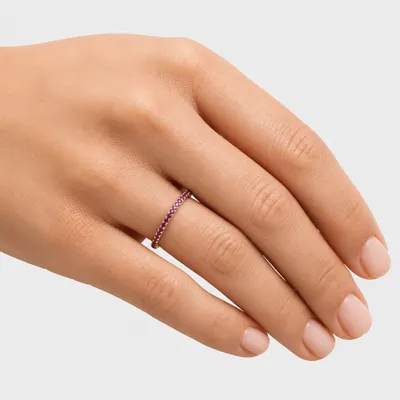 MEIA ALIANÇA ZIRCONIA ROSA TAM 22 V296