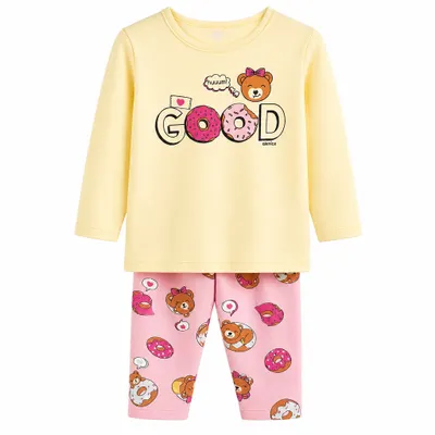 Conjunto Blusa Amarela + Legging Doce