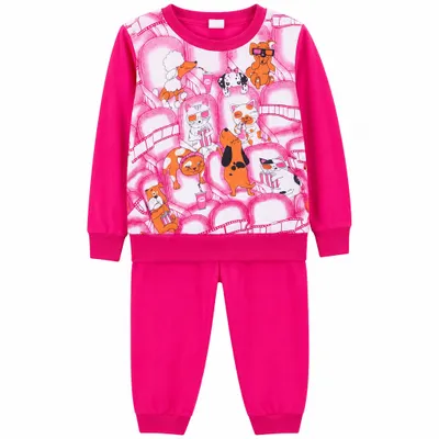 Conjunto Infantil Rosa Animado
