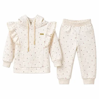 Conjunto Infantil Suede com Capuz