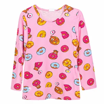 Vestido Infantil Donuts Rosa