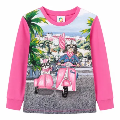 Blusa Infantil Estampa Motonetas