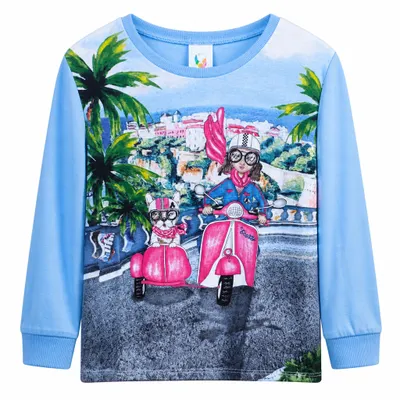Blusa Estampa Motonetas