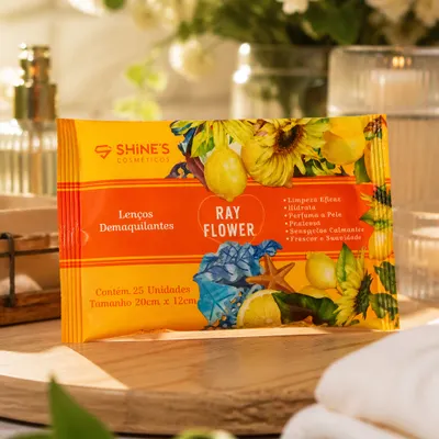 Lenços Demaquilantes Shines Ray Flower 