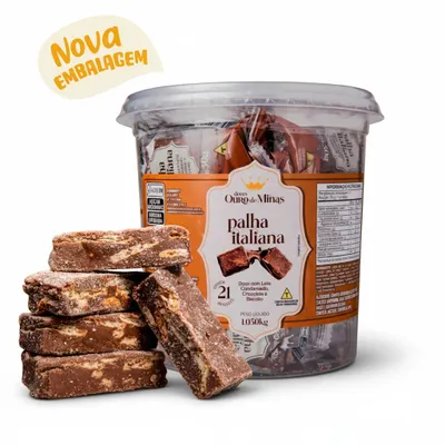 Palha Italiana Ouro de Minas Pote 1,05 kg com 21 Un.de 50g