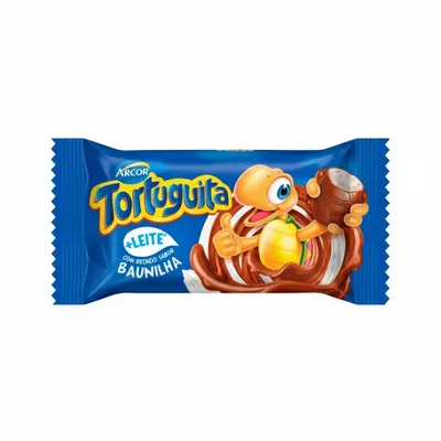 Tortuguita Arcor Display 15,5g Baunilha com 24 Un.