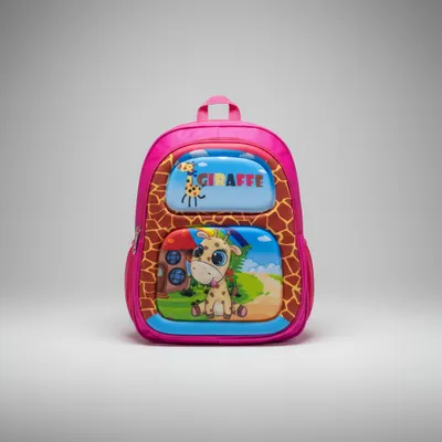 Mochila Infantil Girafa Rosa