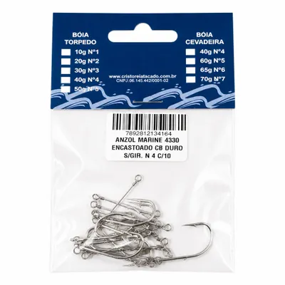 ANZOL MARINE 4330 ENCASTOADOR CB DURO S/ GIR. N•4 C/10