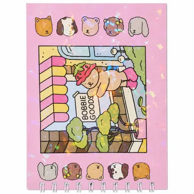 Caderno boby good Infantil Glitter Rosé