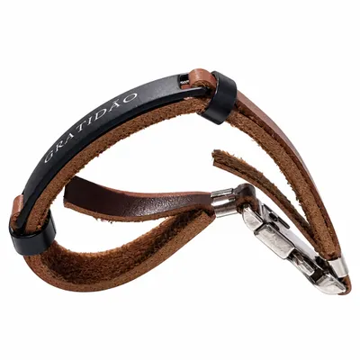 Pulseira masculina marrom 