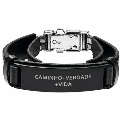 Pulseira de couro masculino