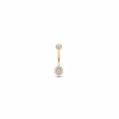 Piercing de umbigo indiano dourado 