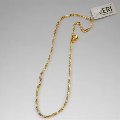 Colar Dourado Alongado Fino