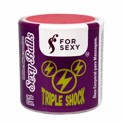 SEXY BALLS TRIPLE SHOCK ÓLEO CORPORAL PARA MASSAGEM 3 UNIDADES — FOR SEXY