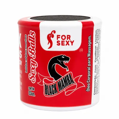 SEXY BALLS BLACK MAMBA ÓLEO CORPORAL PARA MASSAGEM 3 UNIDADES — FOR SEXY