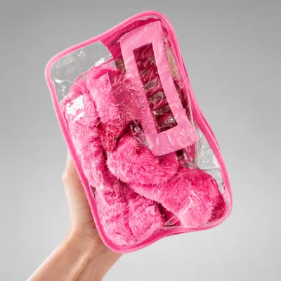 Kit Rosa para maquiagem e cabelo