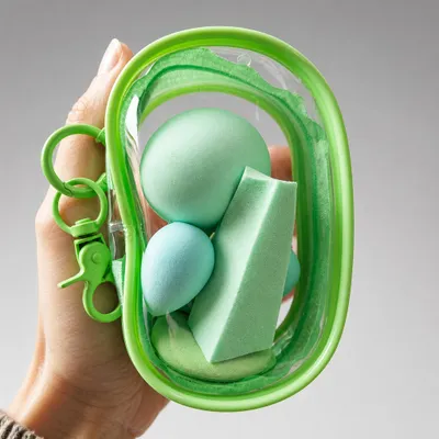 Kit bolsa com 8 esponjas para maquiagem 