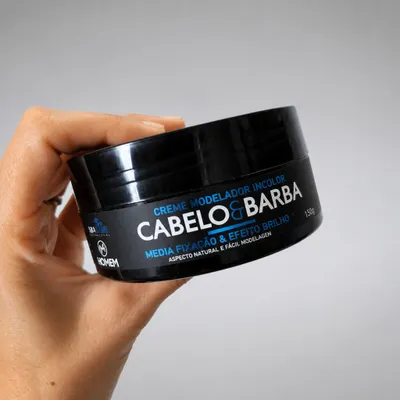 Creme modelador cabelo e barba