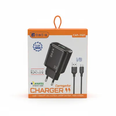 Carregador turbo com entradas tipo c