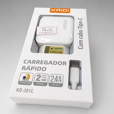 CARREGADOR RÁPIDO USB-C COM CABO