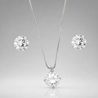 Conjunto Ponto de Luz Cristal Branco