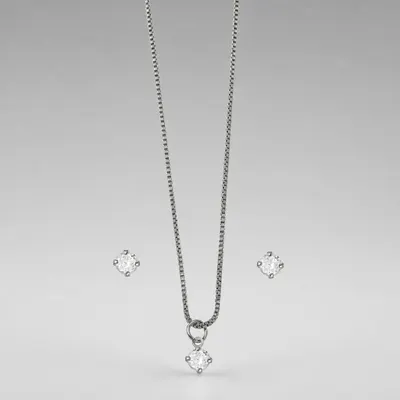 Conjunto Ponto de Luz Cristal Branco 