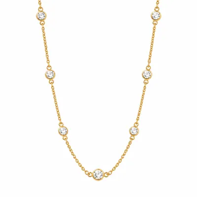 Choker de Cristais Banhada a Ouro 18K