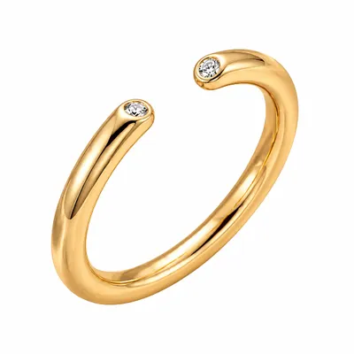 Anel Micro Zircônia Ajustável Banhado a Ouro 18K