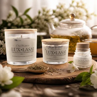 Vela Lux Lasai Chá Branco