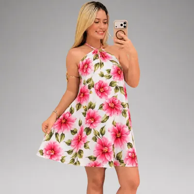 Vestido floral + short 