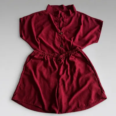 Conjunto feminino duna  marsala