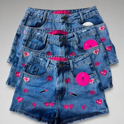 Short Jeans Bordado barbe 