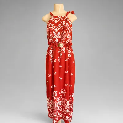 Vestido marrom Estampado