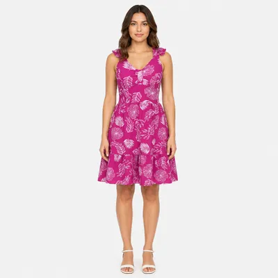 Vestido Violeta Estampado