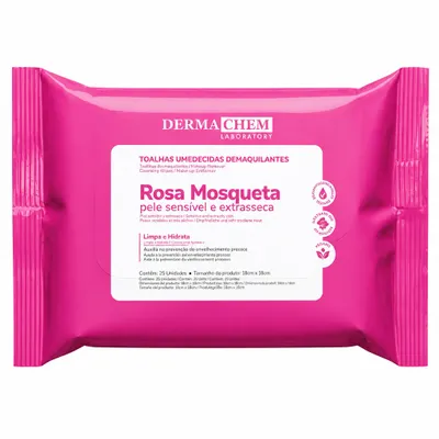 Toalha Umedecida Demaquilante de Rosa Mosqueta