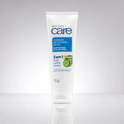 CARE MÁSCARA LIMPEZA FACIAL COM PEPINO E ALOE VERA 3 EM 1 75gr