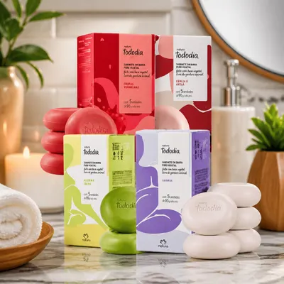 Kit  4 Sabonetes Tododia com 5un de 90g Cada com as fragrâncias disponíveis no momento da compra 